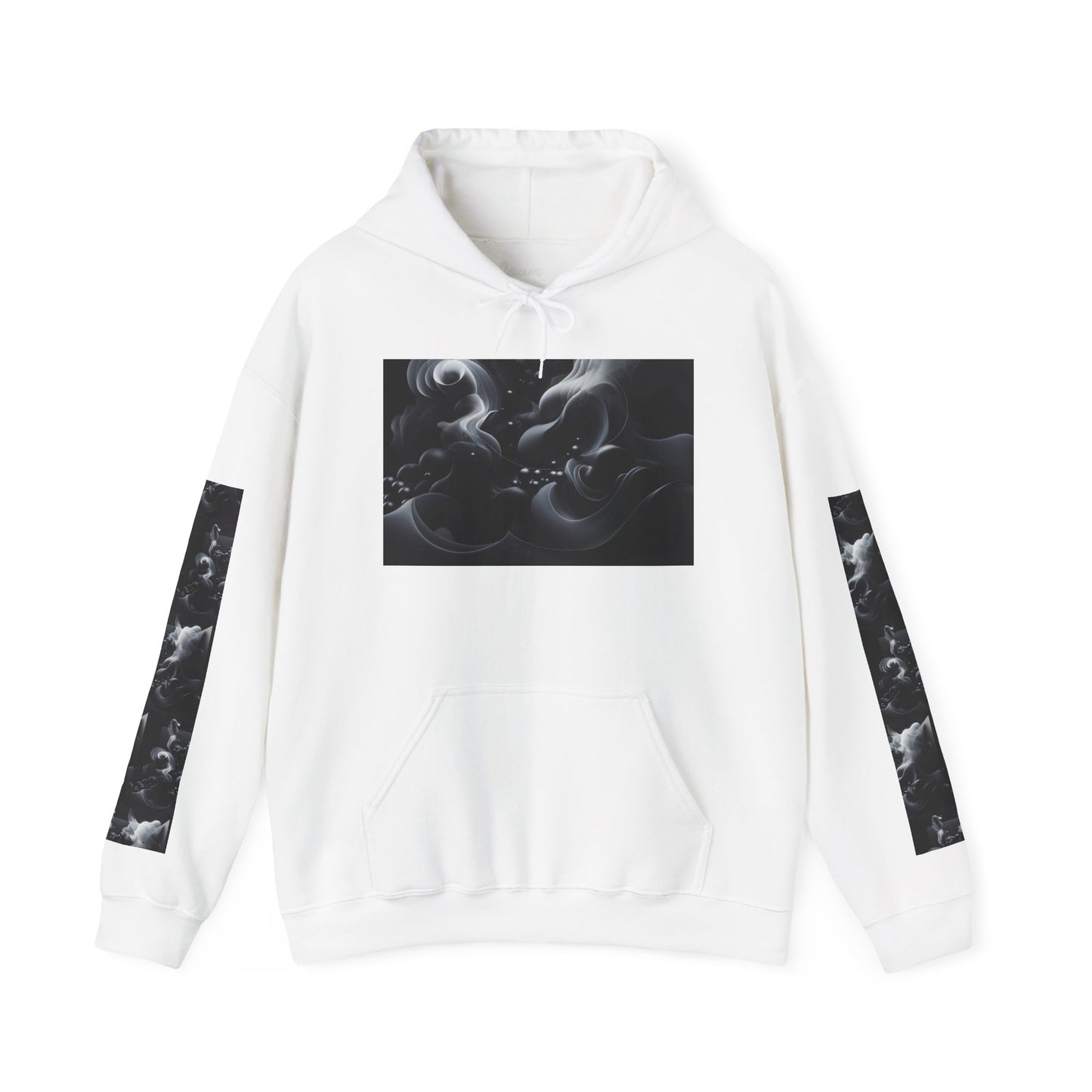 Unisex Artistic Smoke Print Hoodie - Modern Casual Wear