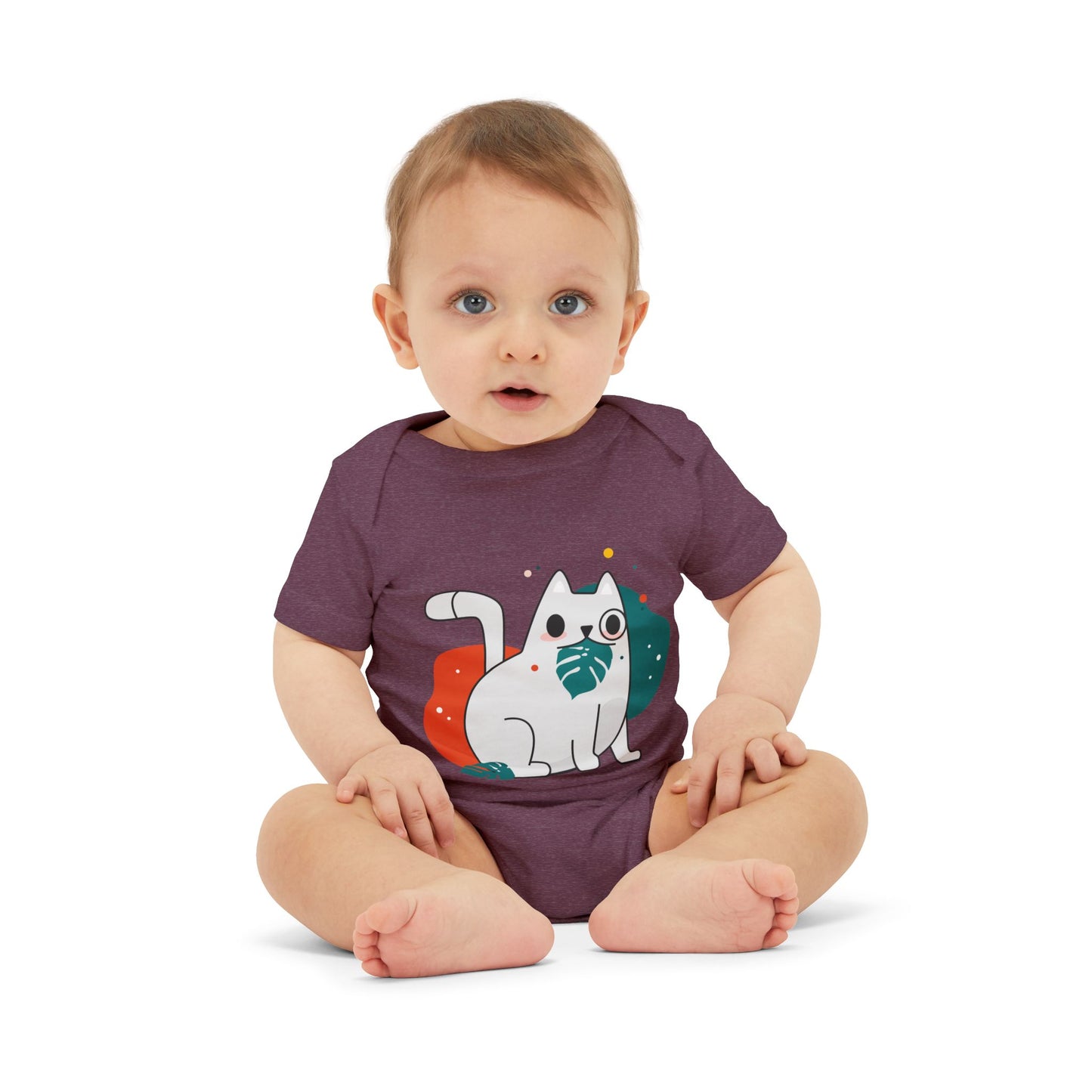 Cute Cat Infant Jersey One Piece - Adorable Baby Onesie for Animal Lovers