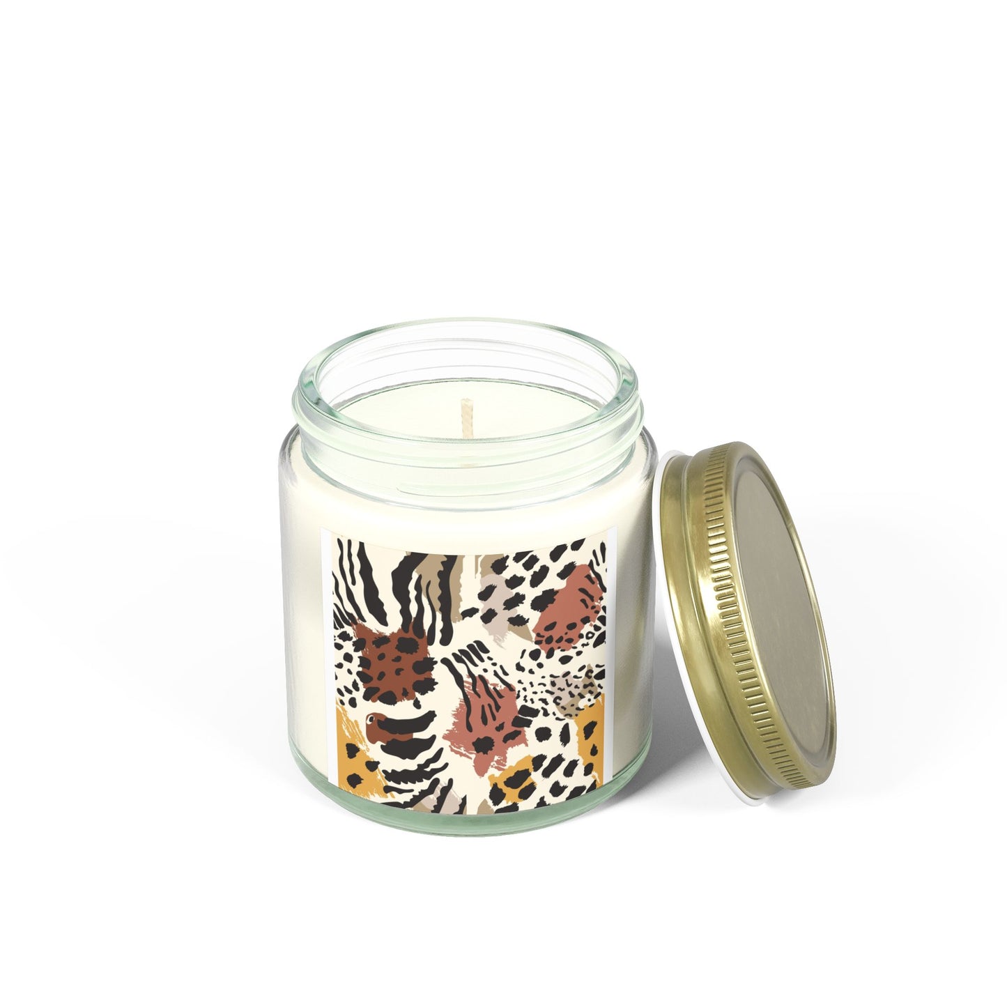 Animal Print Scented Candle - Coconut Apricot Wax