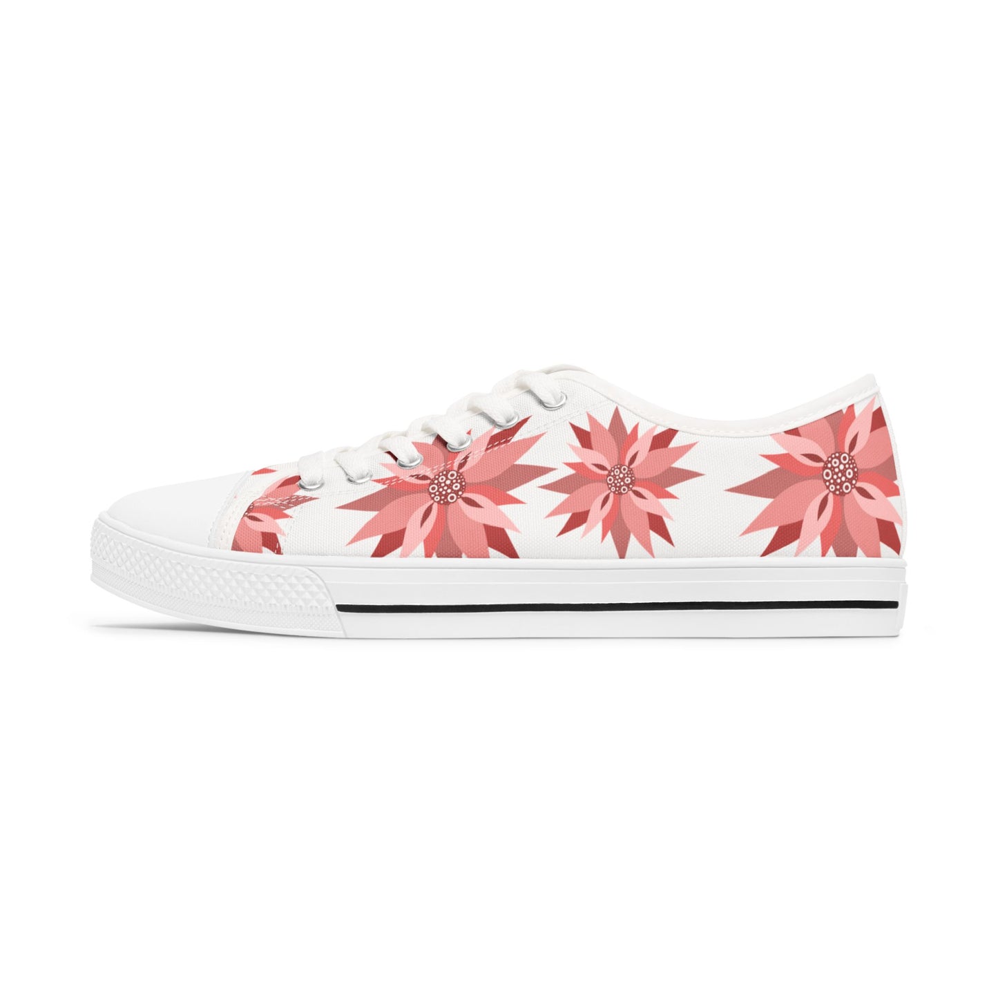 Floral Pattern Women's Low Top Sneakers - Stylish Comfort for Every Occasion