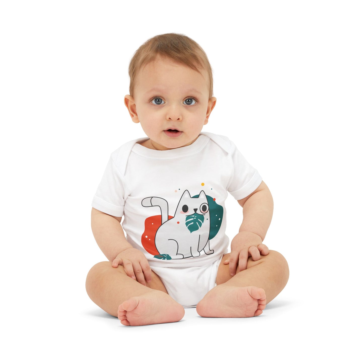 Cute Cat Infant Jersey One Piece - Adorable Baby Onesie for Animal Lovers