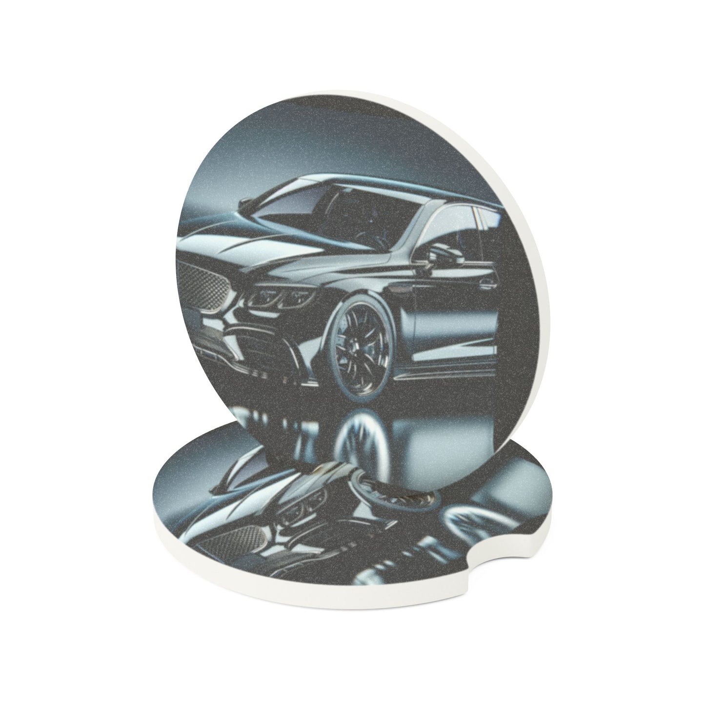 Sleek Soapstone Car Coaster - Luxury Car Design for Auto Enthusiasts